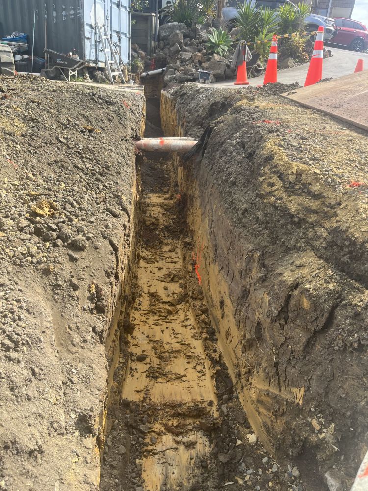 Residential trenching for section services